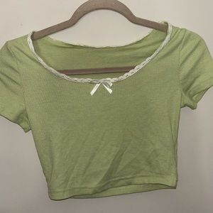 Lime green crop top